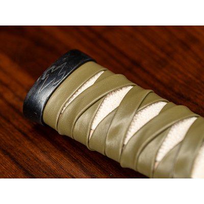 Photo5: Tsuka-gawa Leather Cord 8mm wide 1m