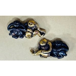 Photo:  Menuki - 2 Monkeys -