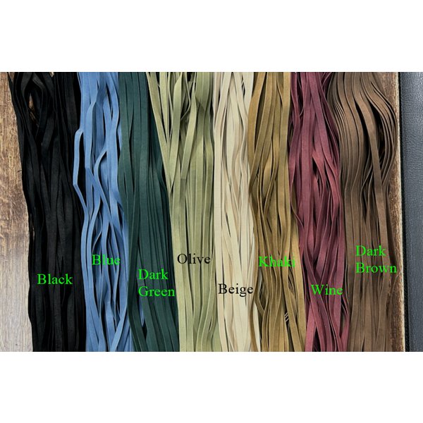 Photo1: Tsuka-gawa Nubuck Cord 8mm wide 1m (1)