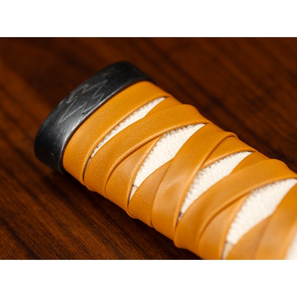 Photo6: Tsuka-gawa Leather Cord 8mm wide 1m (6)